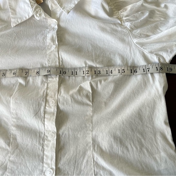 Misia | White Puff Sleeve Button-Up Blouse - Picture 6 of 8